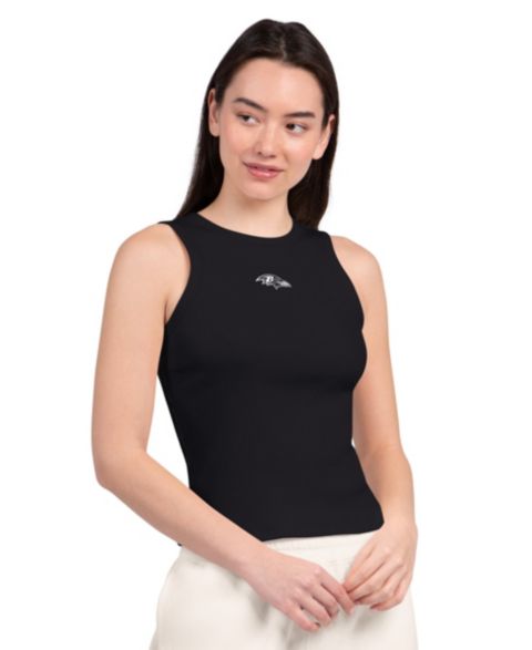Женский топ Starter Black Baltimore Ravens Athleisure Cropped