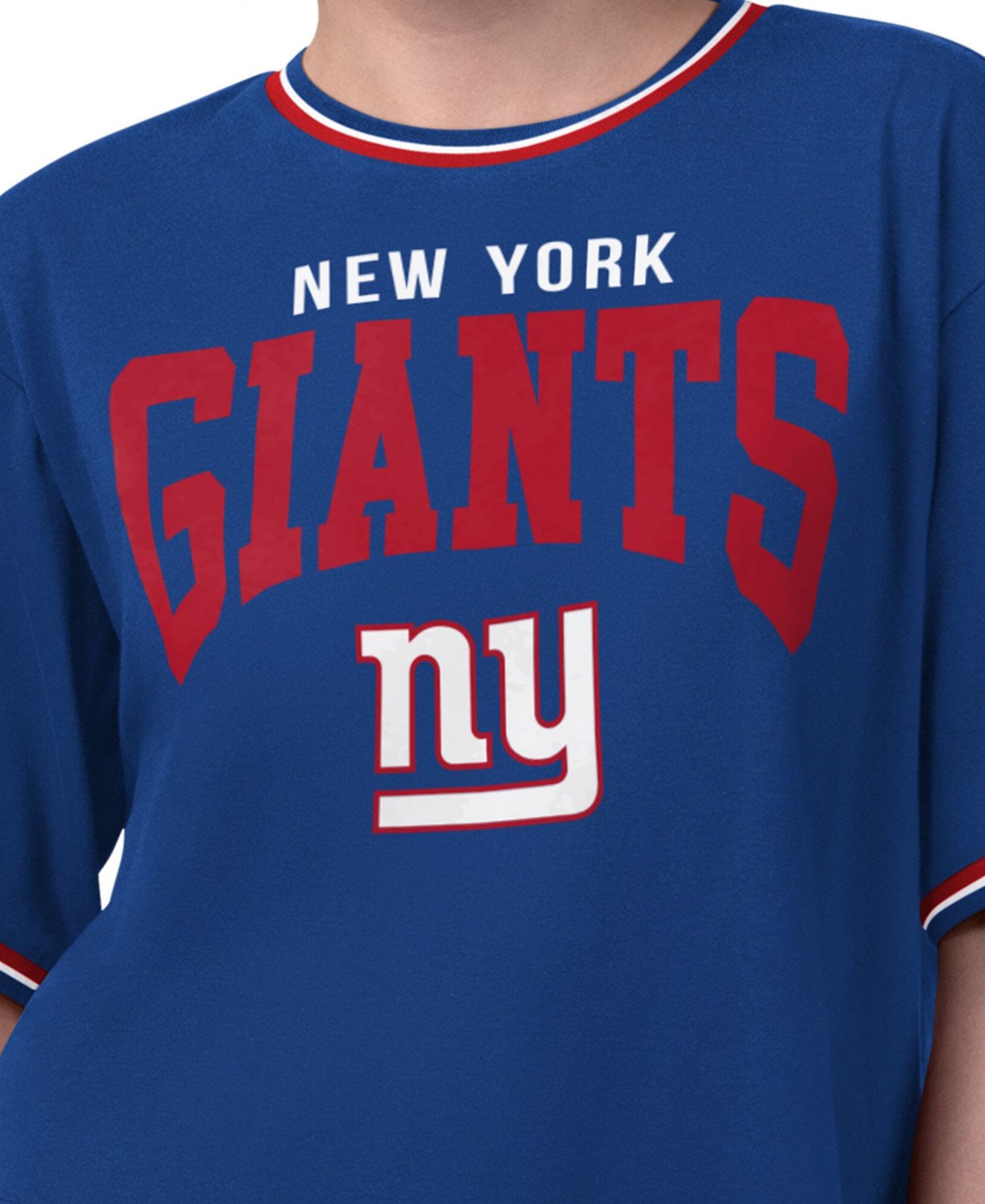 Women's Royal New York Giants Ace Cropped T-Shirt
