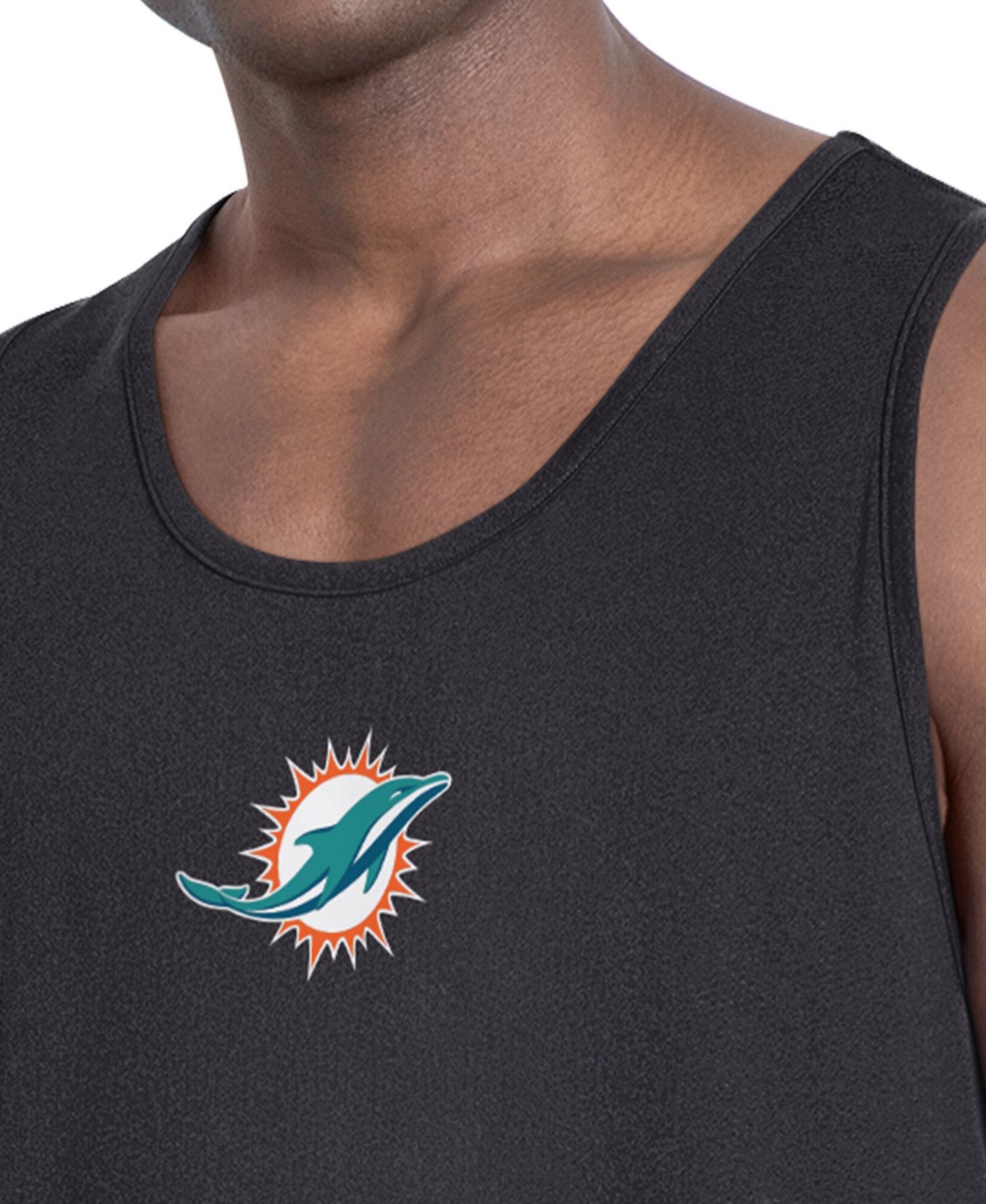 Men's Charcoal Miami Dolphins Energy Tank Top