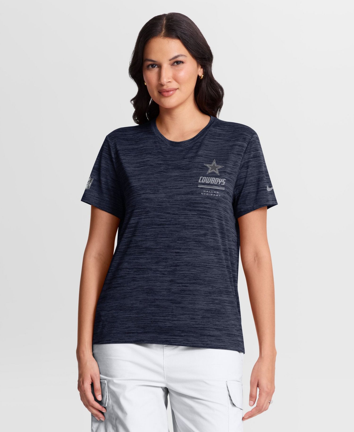 Women's Navy Dallas Cowboys Sideline Velocity Dri-FIT T-Shirt