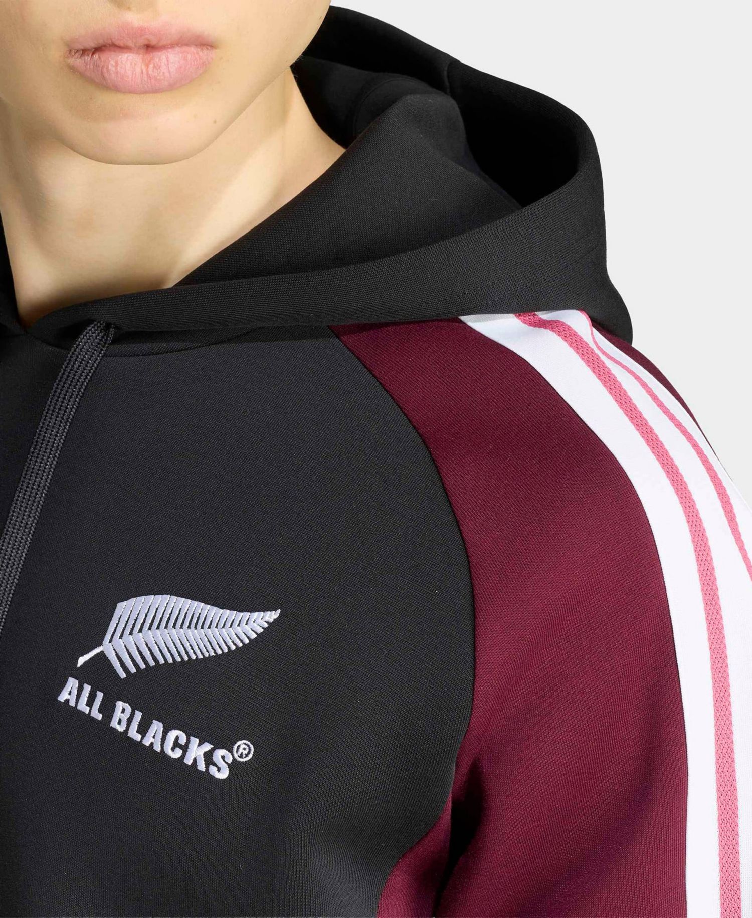 Men's Black/Maroon All Blacks Hoodie