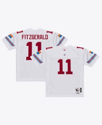 Men's Mitchell Ness Larry Fitzgerald White Arizona Cardinals 2004 Authentic Throwback Jersey