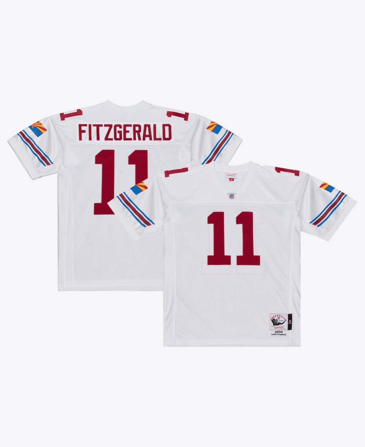 Mitchell & Ness Men's Mitchell Ness Larry Fitzgerald White Arizona Cardinals 2004 Authentic Throwback Jersey - White