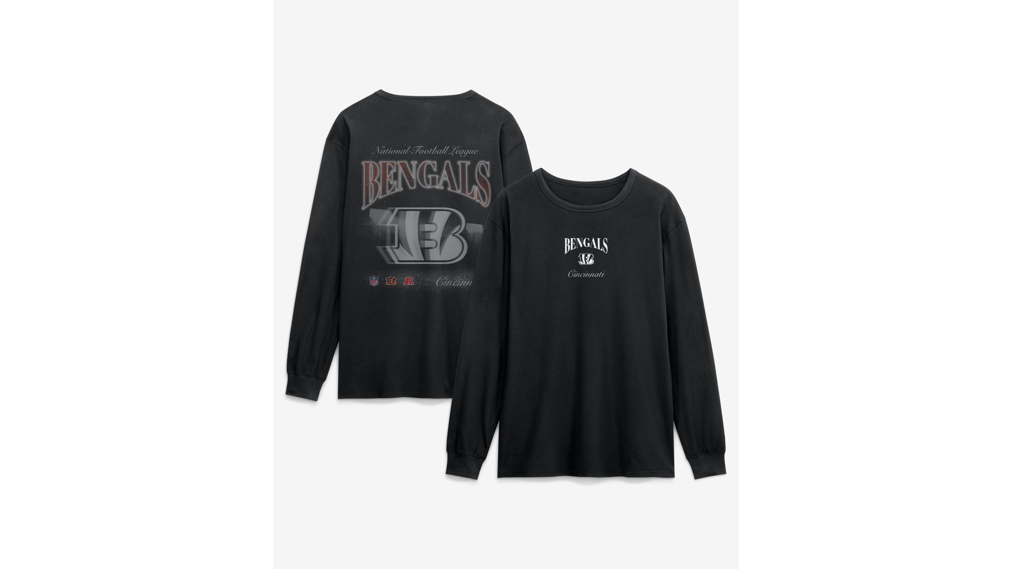 Fanatics Men's Black Cincinnati Bengals Midnight Falls Long Sleeve T-Shirt