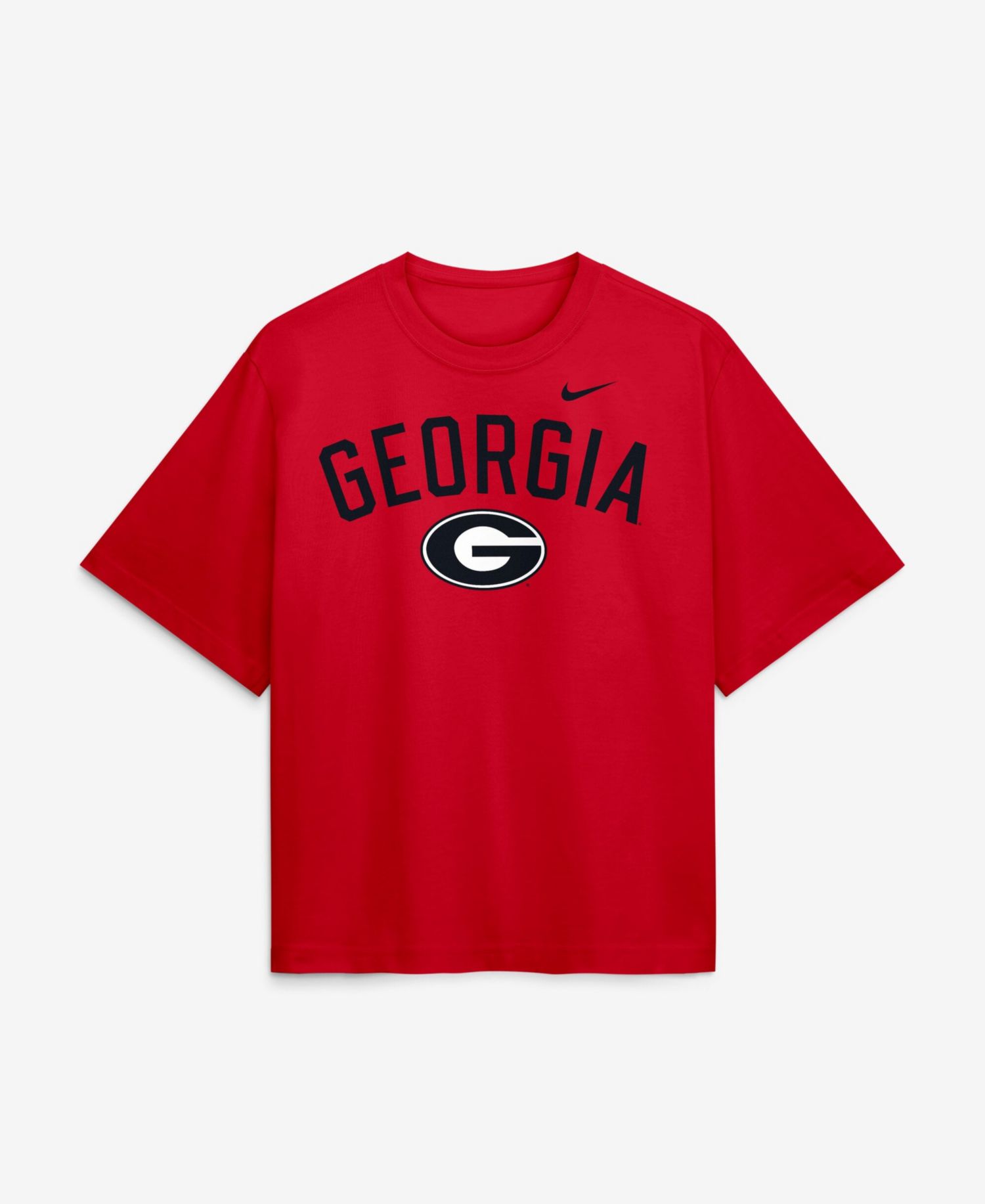 Women's Red Georgia Bulldogs Arch Logo Boxy T-Shirt