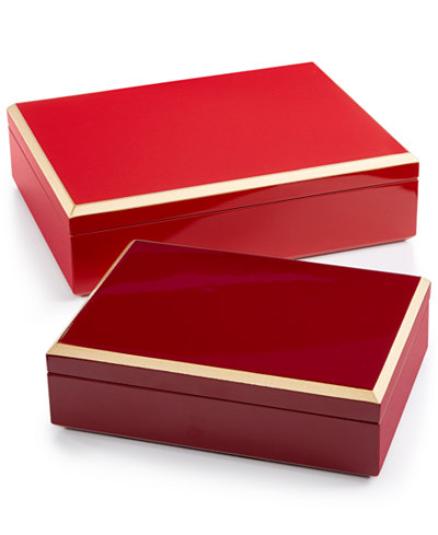 Home Design Studio Beveled Lacquered Box Collection, Only at Macy's