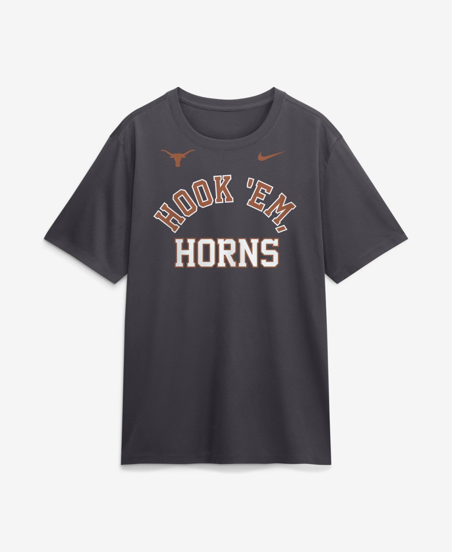 Men's Anthracite Texas Longhorns Primetime Arch Mantra Legend Dri-FIT T-Shirt