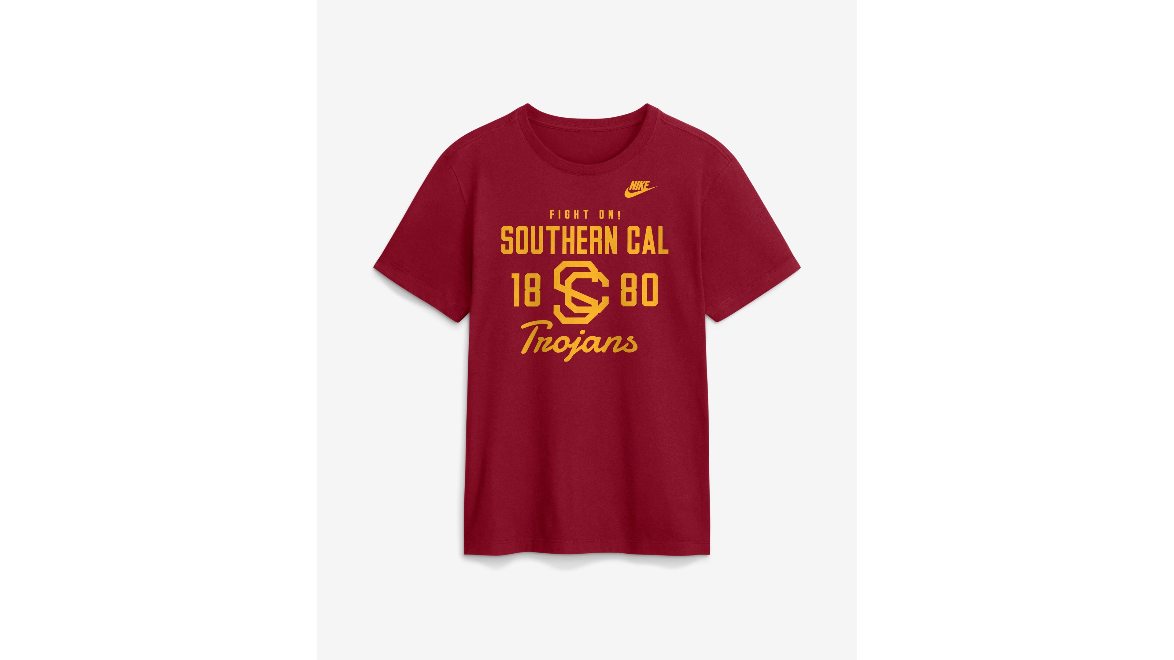 Nike Men's Cardinal Usc Trojans Legacy Stacked Established T-Shirt