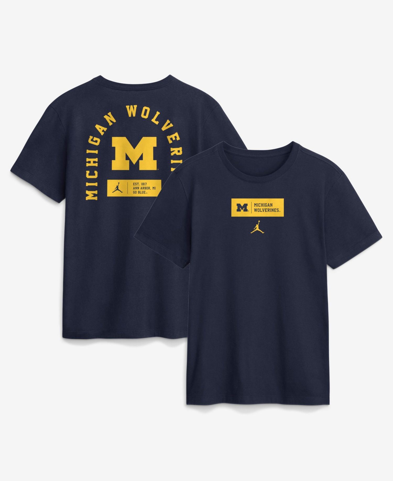 Men's Navy Michigan Wolverines Primetime Crew T-Shirt
