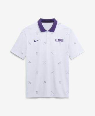 Men's White LSU Tigers Vapor Pattern Dri-FIT Polo shirt