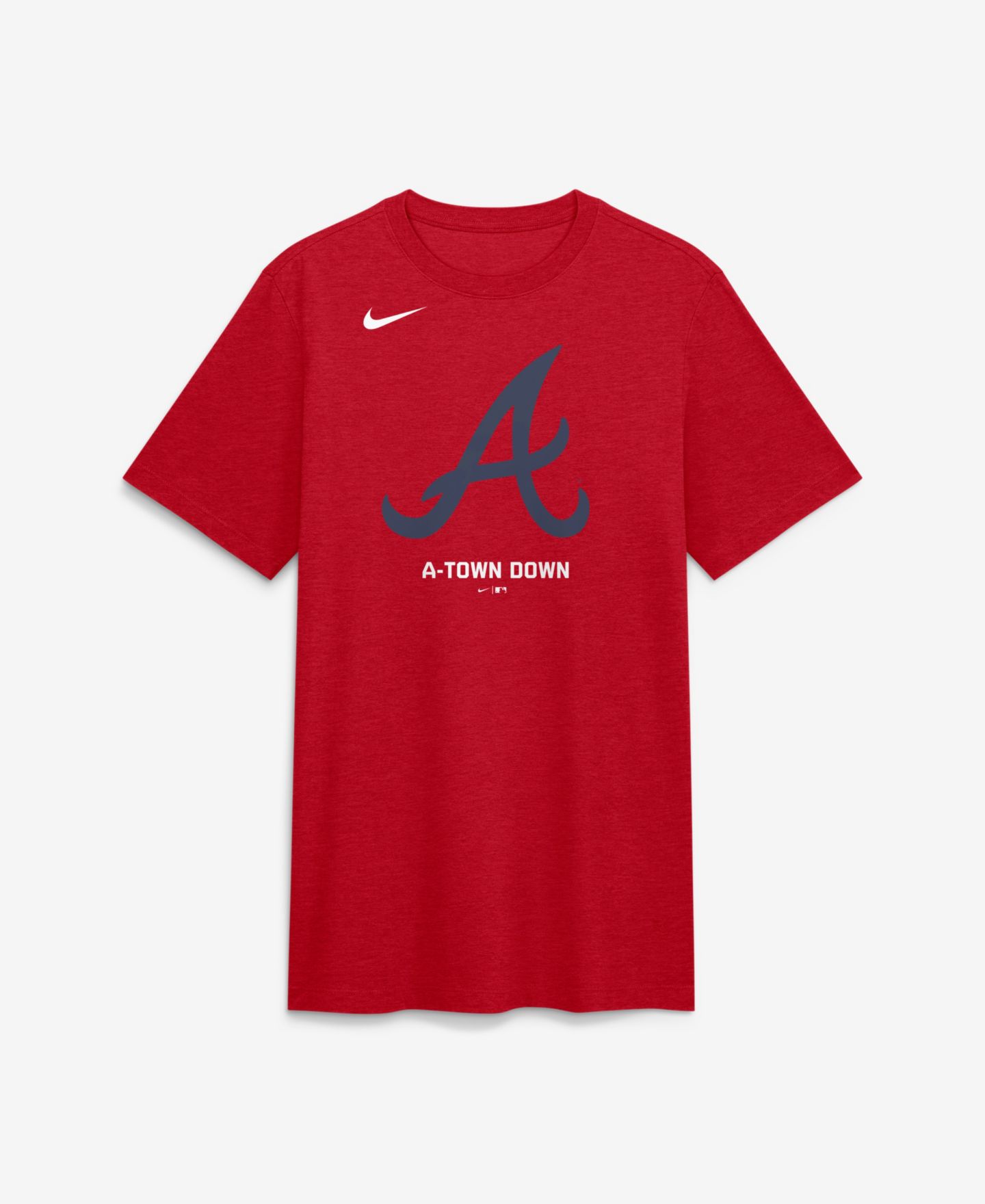 Мужская футболка Nike Red Atlanta Braves Tri-Blend Logo — фото 5