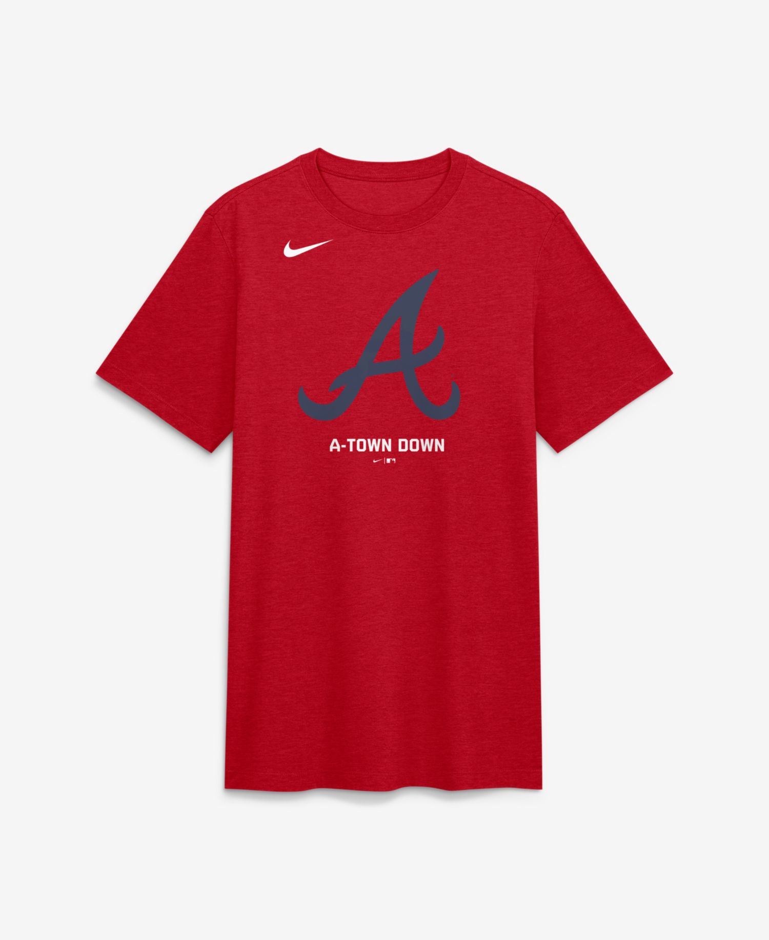 Men's Red Atlanta Braves Tri-Blend Logo T-Shirt