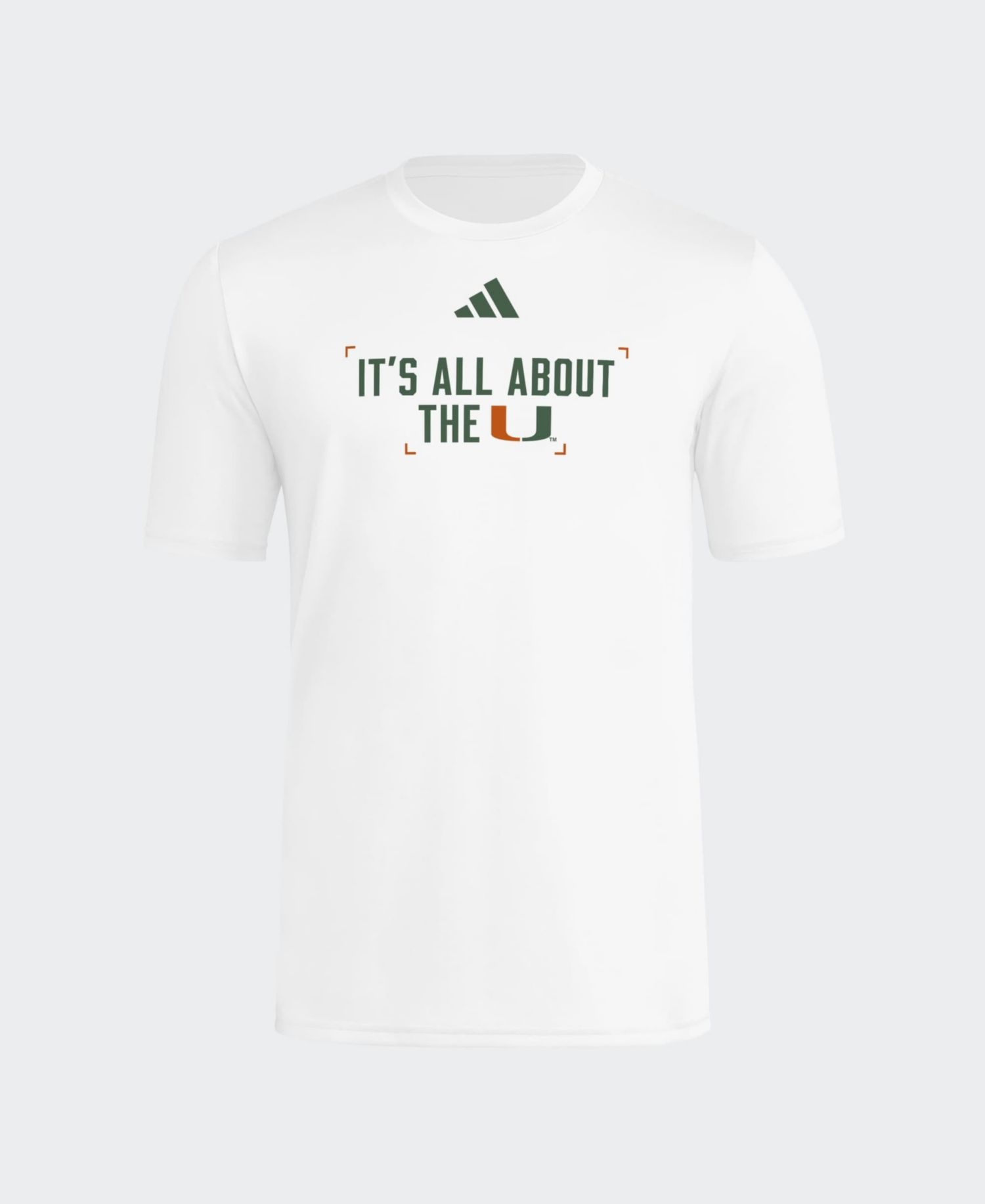 Men's White Miami Hurricanes Locker Slogan Football Pre-Game T-Shirt