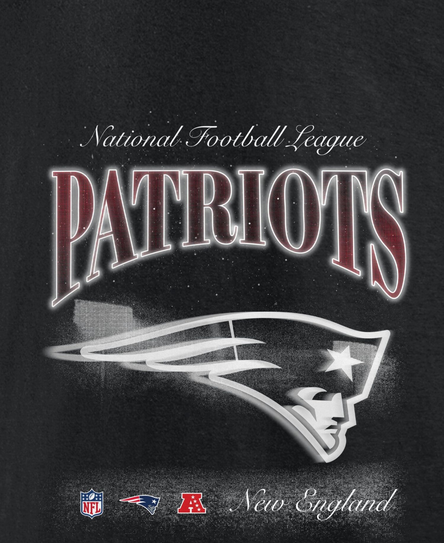 Men's Black New England Patriots Nightfall Long Sleeve Fleece Hoodie