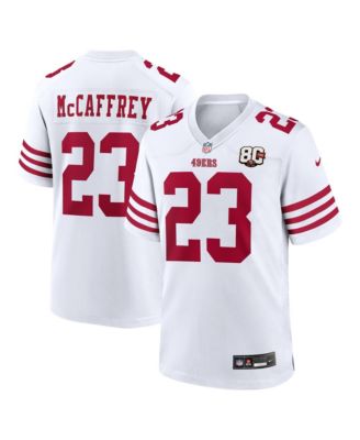 Men's Christian McCaffrey White San Francisco 49ers 80th Anniversary Game Jersey