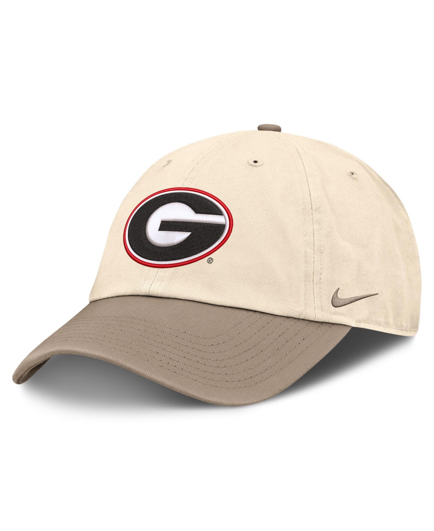 Men's Natural/Khaki Georgia Bulldogs Two-Tone Club Adjustable Hat