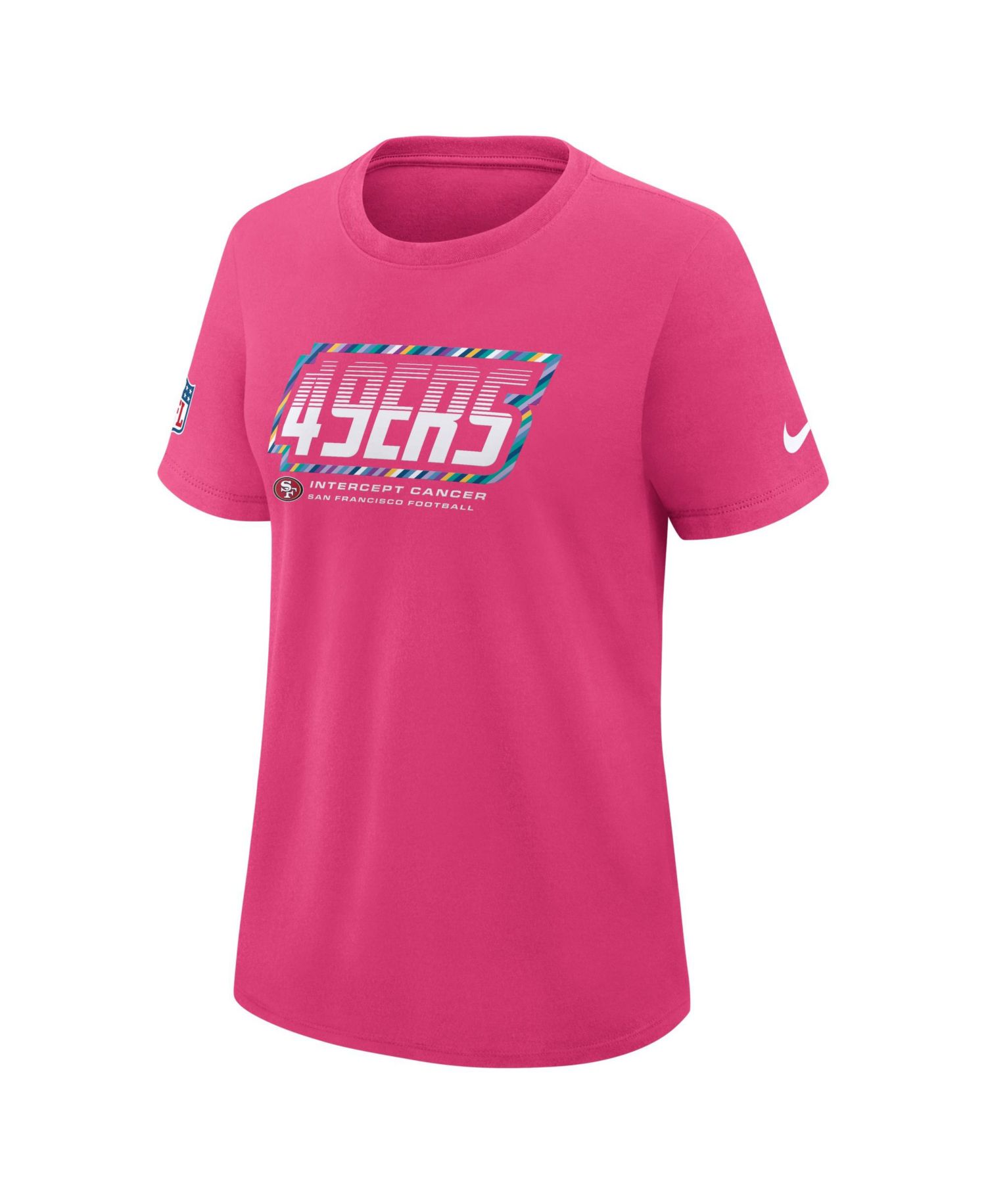 Women's Pink San Francisco 49ers 2026 NFL Crucial Catch Tri-Blend Dri-FIT T-Shirt