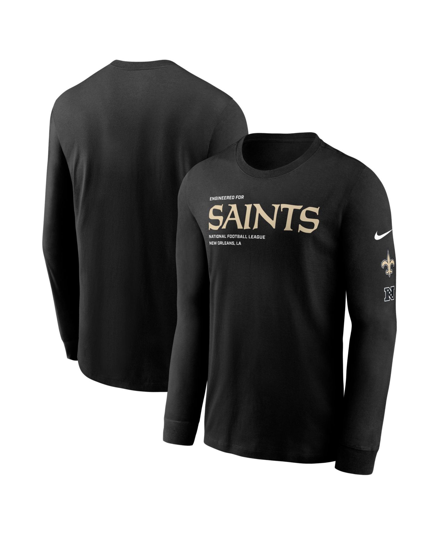 Men's Black New Orleans Saints Play to Win Long Sleeve T-Shirt