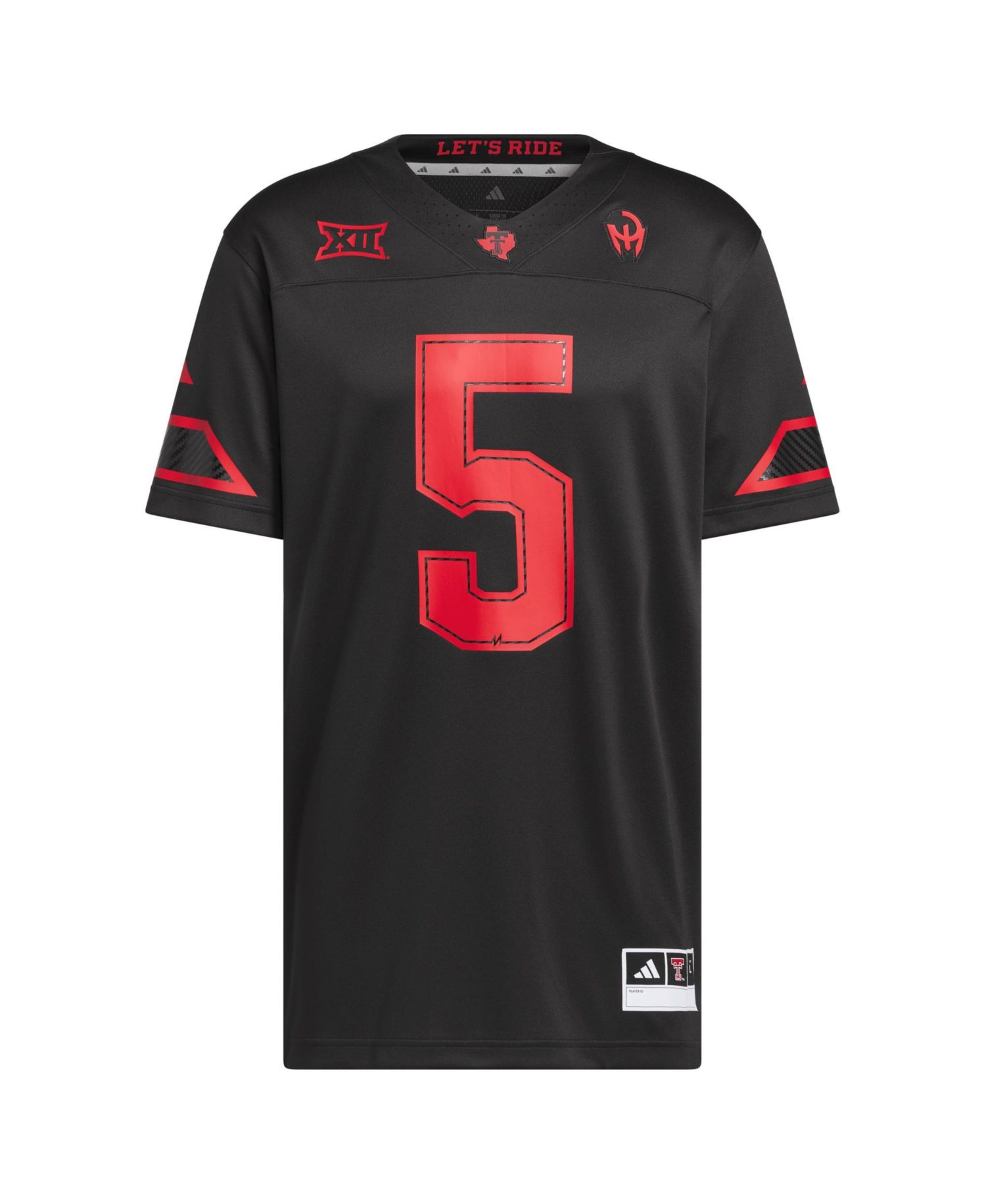 Men's Patrick Mahomes Black Texas Tech Red Raiders Let's Ride Premier Jersey