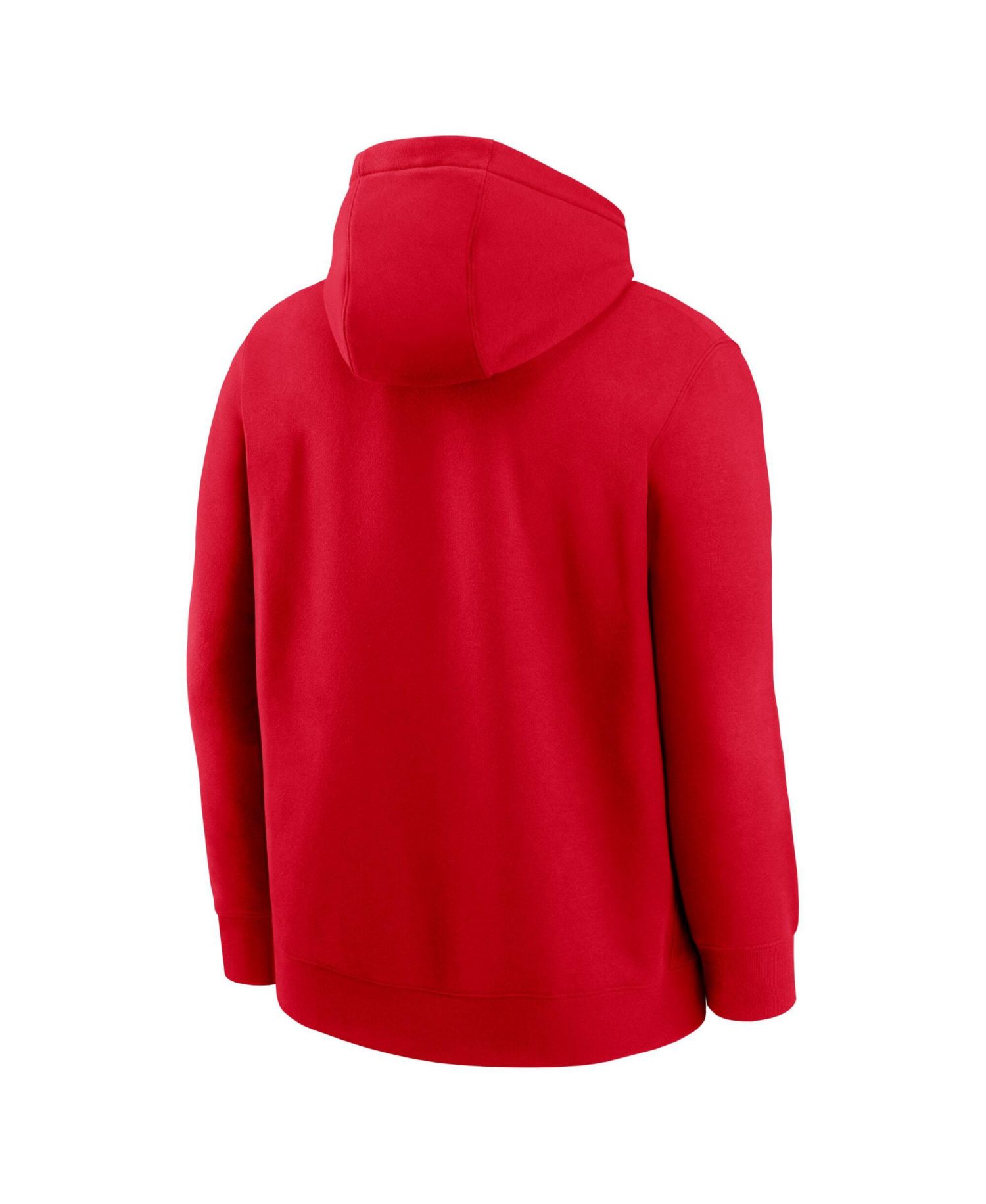 Men's Scarlet Ohio State Buckeyes Primetime Arched Club Fleece Pullover Hoodie
