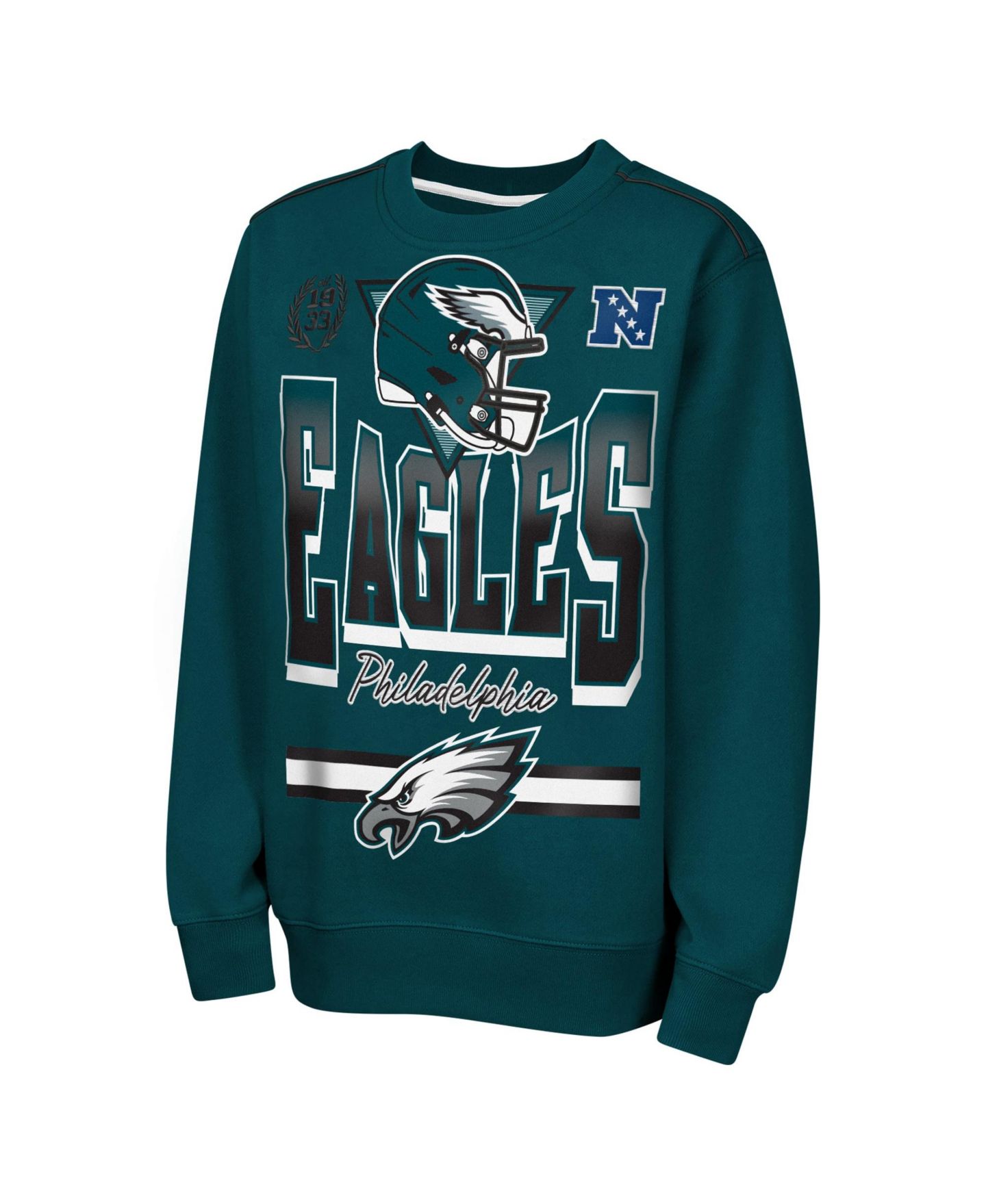 Детская толстовка Outerstuff Midnight Green Philadelphia Eagles Run & Gun Fleece — фото 3