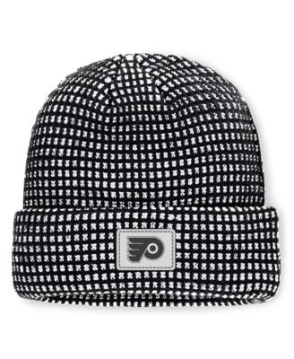 Men's Black Philadelphia Flyers Fundamental Scheme Ribbed Cuffed Knit Hat