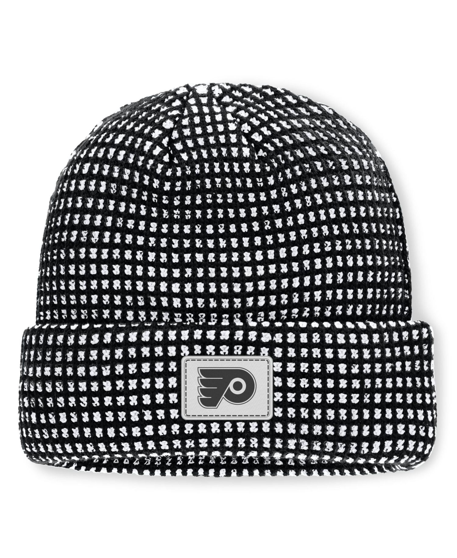 Men's Black Philadelphia Flyers Fundamental Scheme Ribbed Cuffed Knit Hat