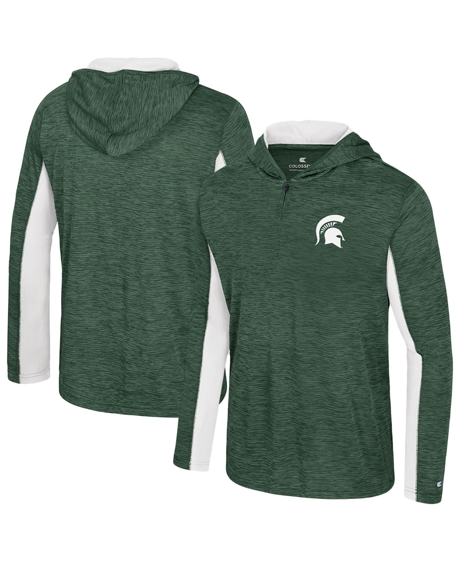 Men's Green Michigan State Spartans Always Sunny Quarter-Zip Hoodie