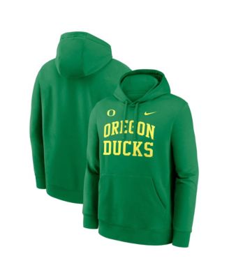 Men's Green Oregon Ducks Primetime Arched Club Fleece Pullover Hoodie