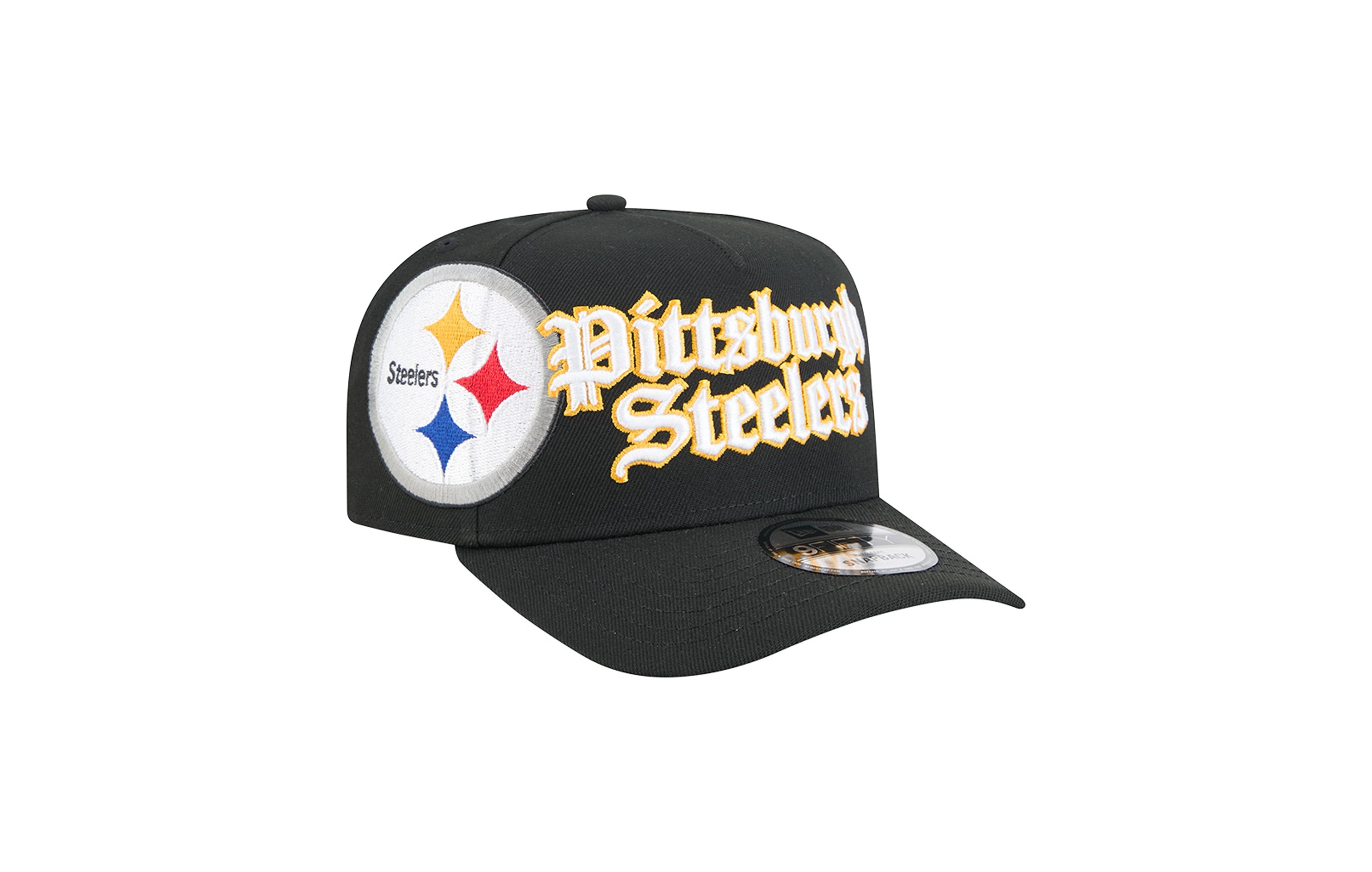 New Era Men's Black Pittsburgh Steelers Proud A-Frame 9FIFTY Snapback Hat
