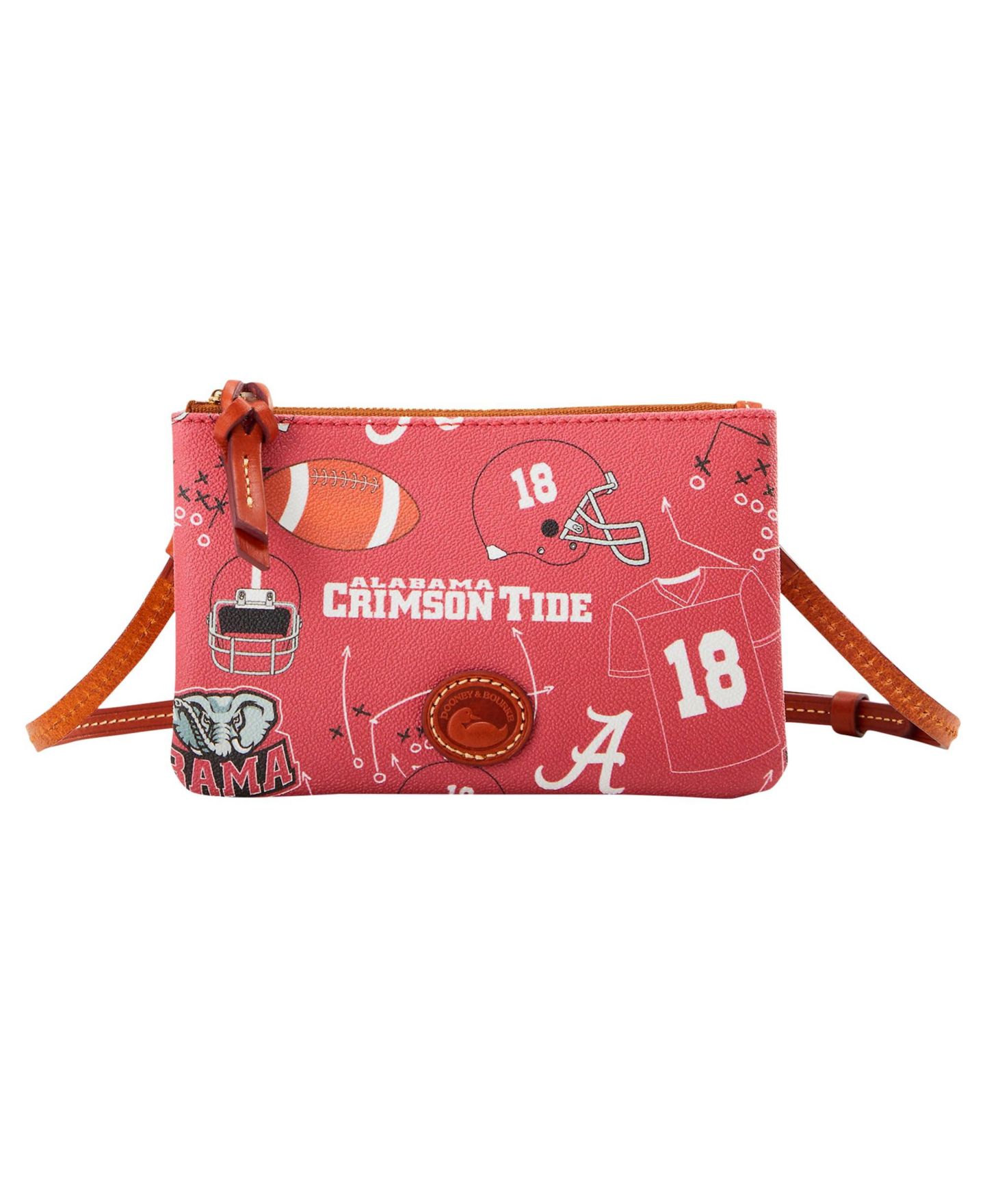 Женская сумка Dooney & Bourke Alabama Crimson Tide Top Zip Crossbody Purse — фото 1