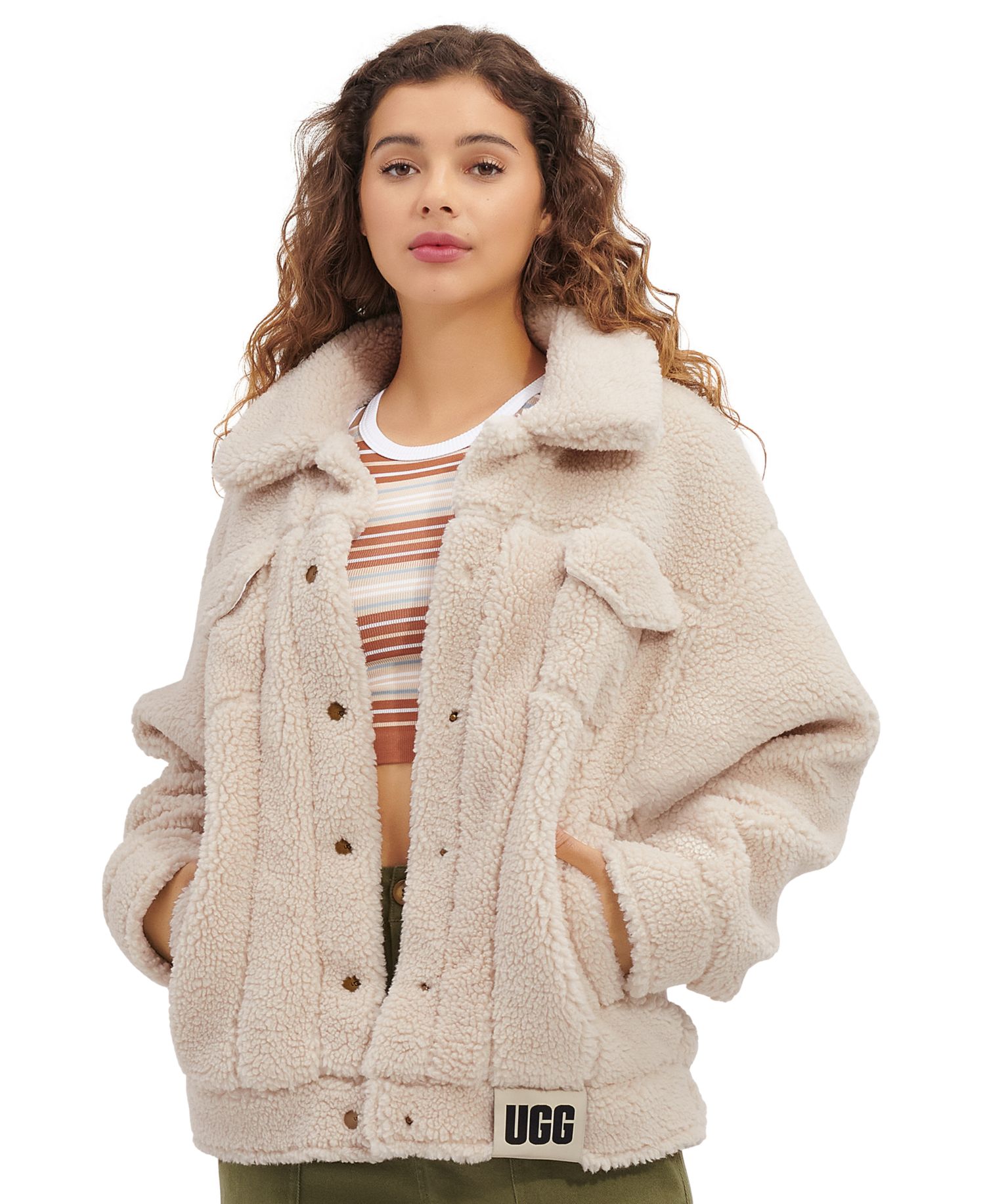 UGG Women's Frankie Sherpa Fleece Trucker Jacket