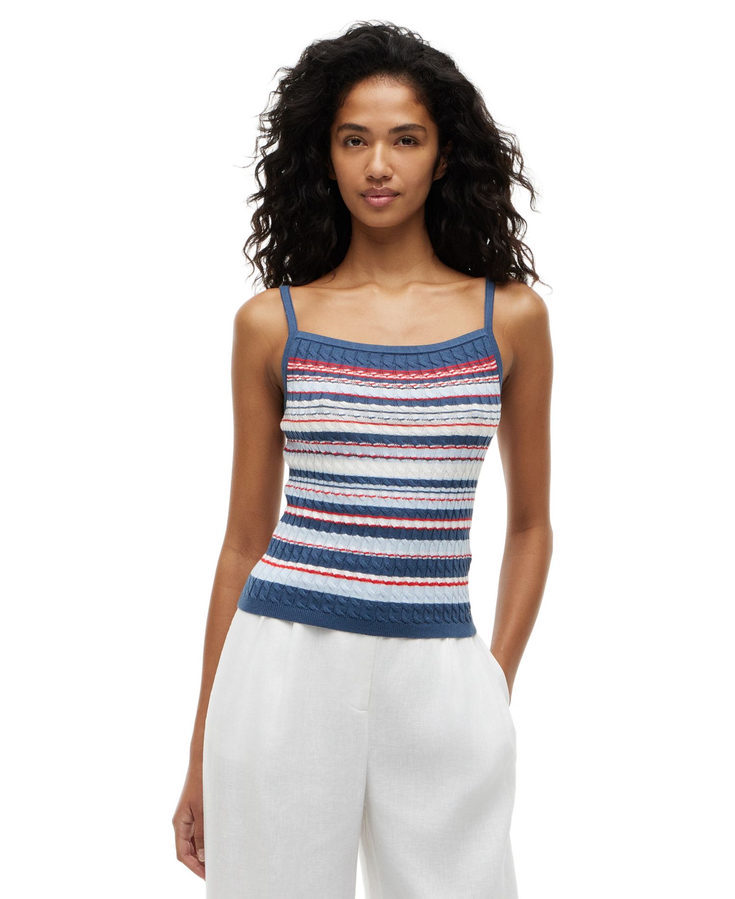 Women's Cotton Cable Strap Top