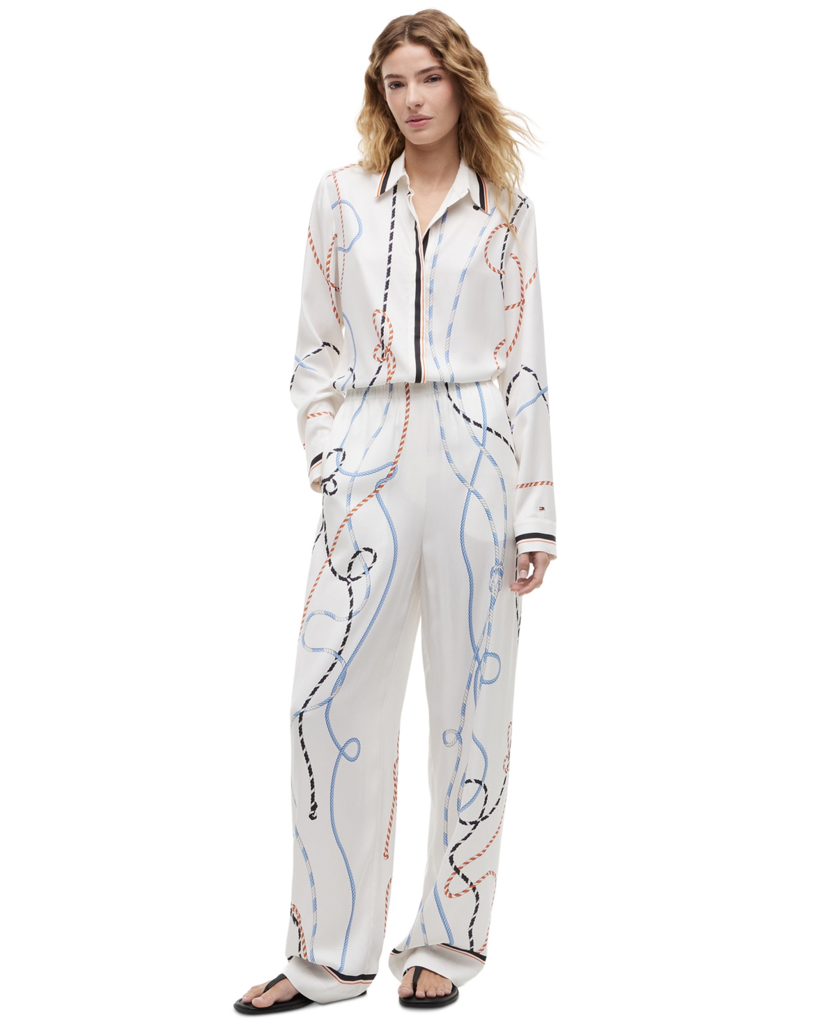 Tommy Hilfiger Women's Printed Wide-Leg Pants
