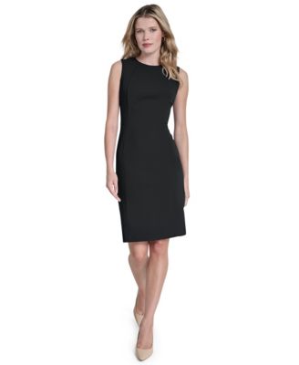 Women's Sleeveless Jewel Neck Knee-Length Dress