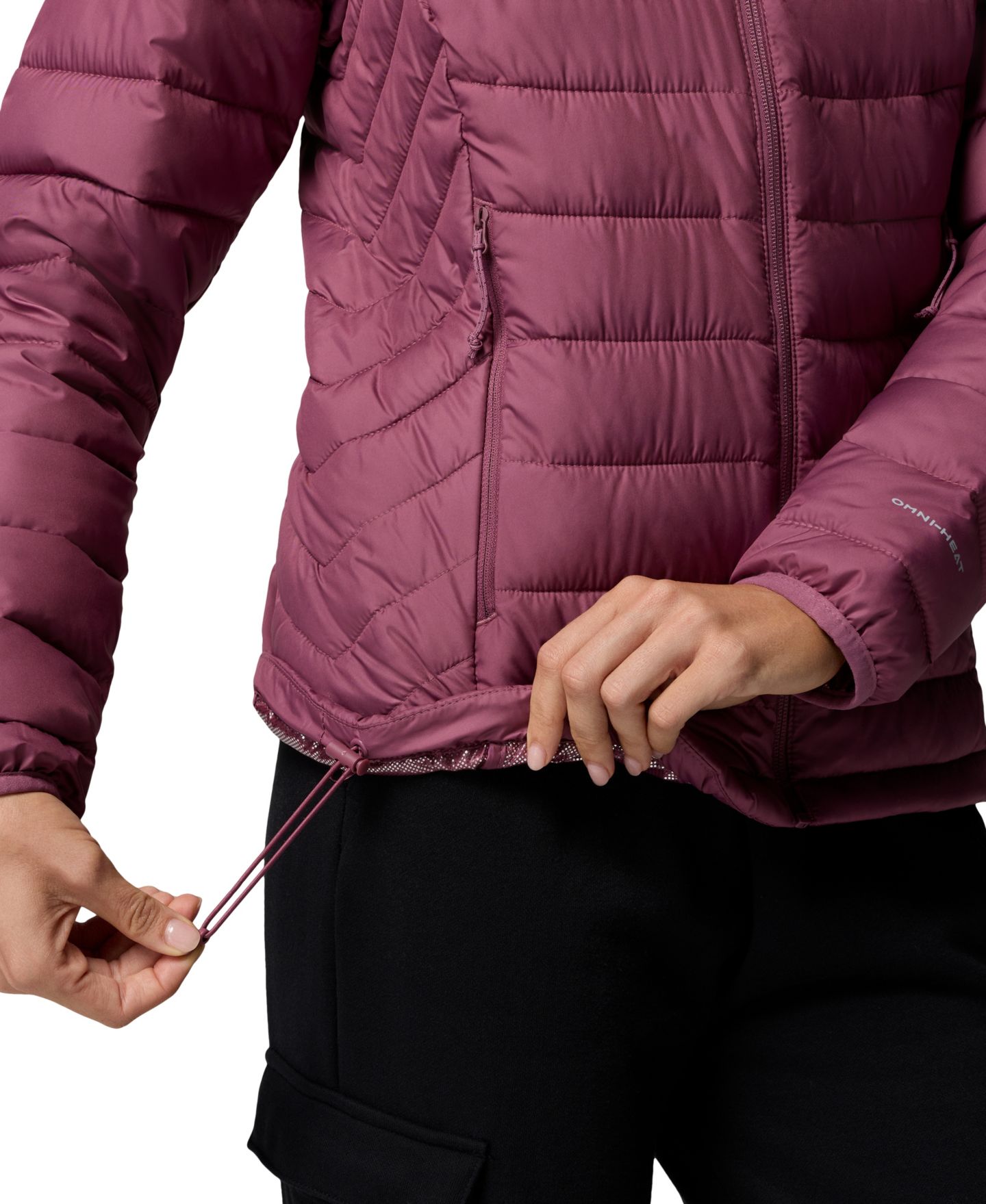 Женская куртка Columbia Powder Lite™ II Lightweight Insulated Hooded, цвет: Состаренный розовато-лиловый — фото 6