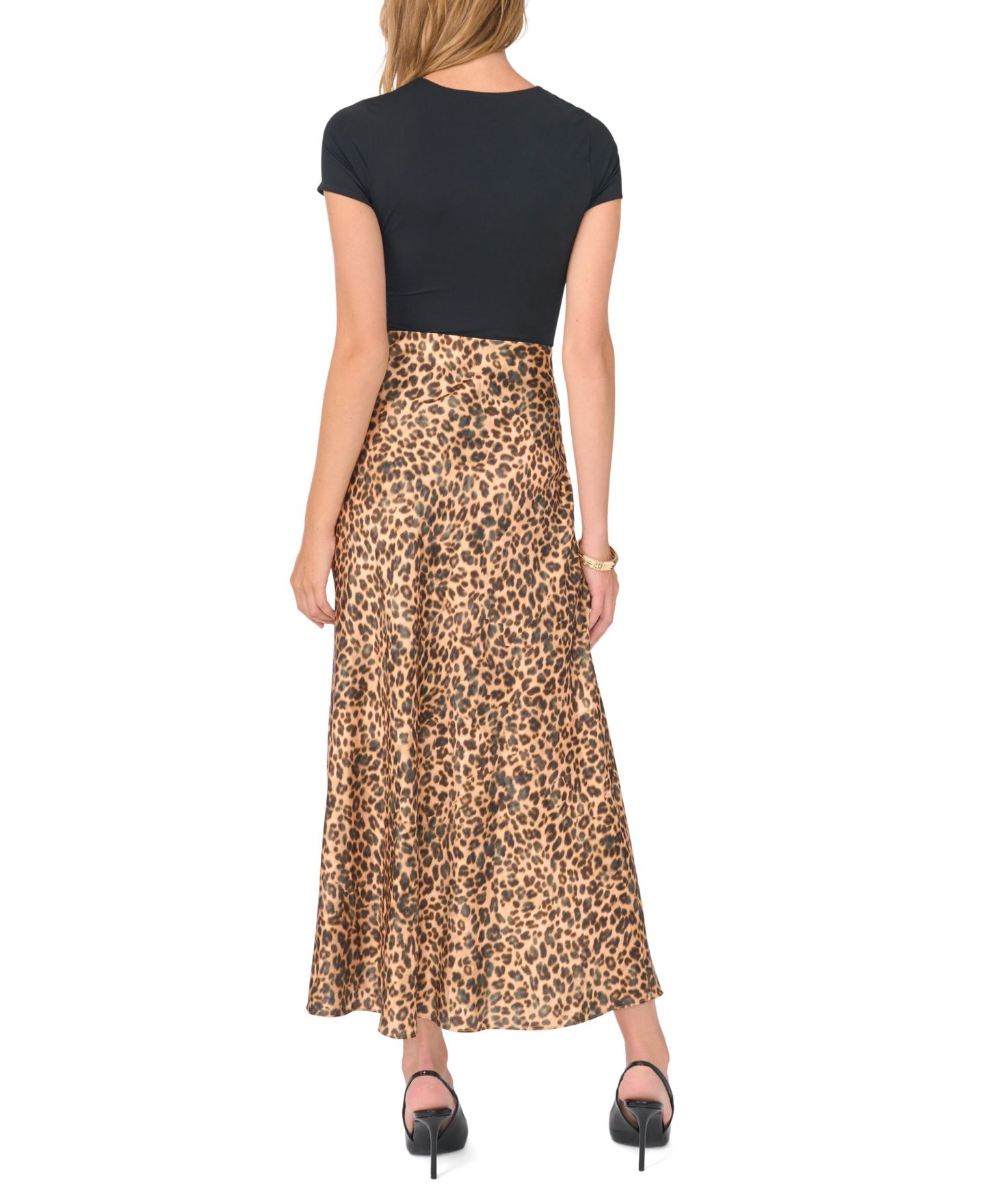 Женская юбка Vince Camuto High-Waisted Leopard-Print Maxi, цвет: Имбирный — фото 5
