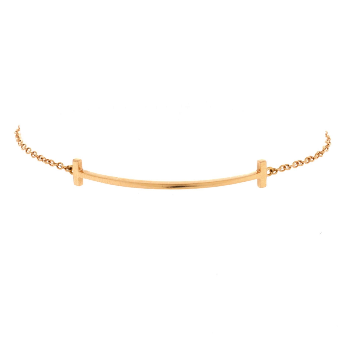 Pre-Owned Tiffany & Co T Smile Chain Bracelet