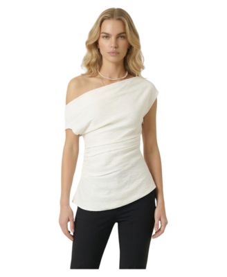 Women's Asymmetric One-Shoulder Draped Top