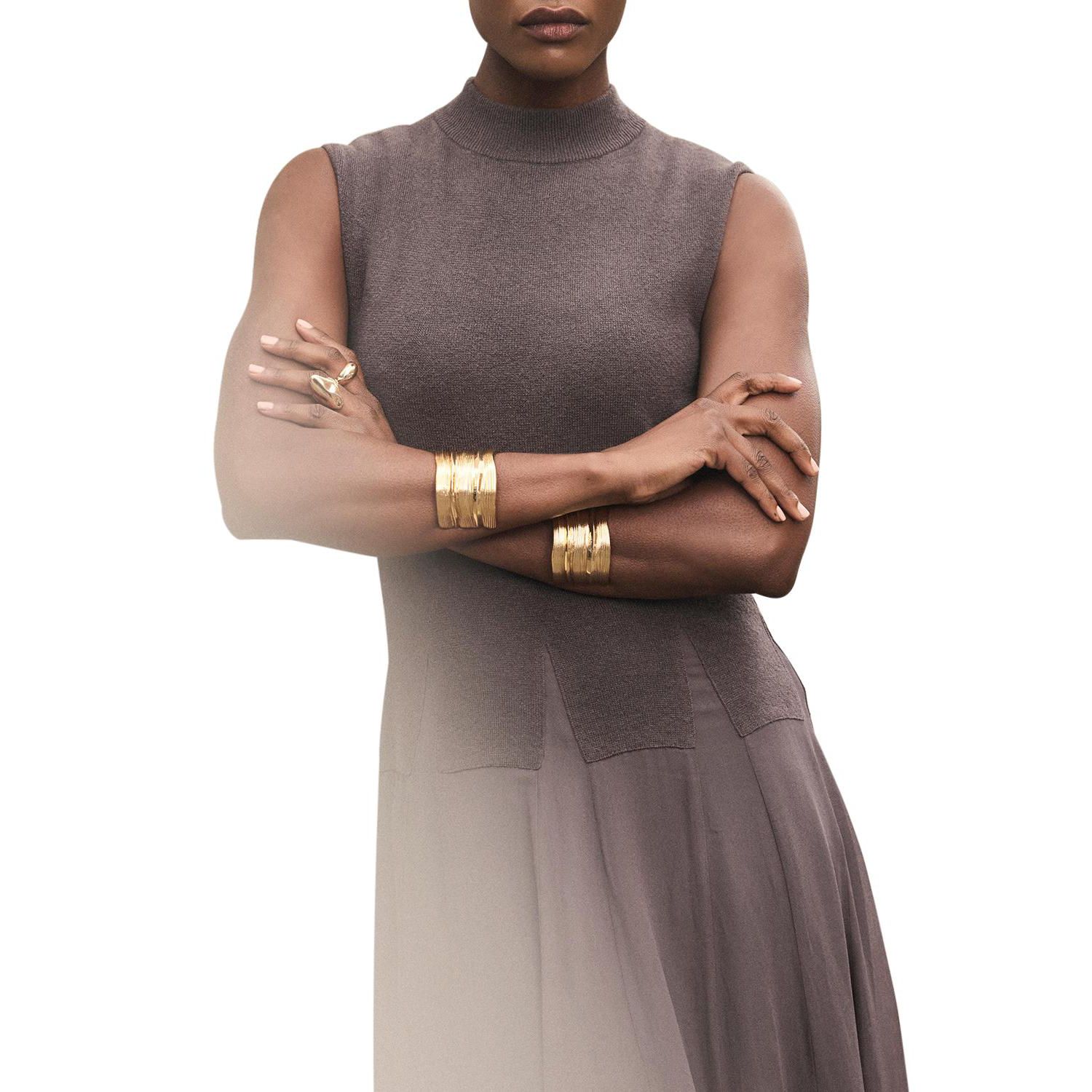 Women's Sleeveless Knit Midi Dress