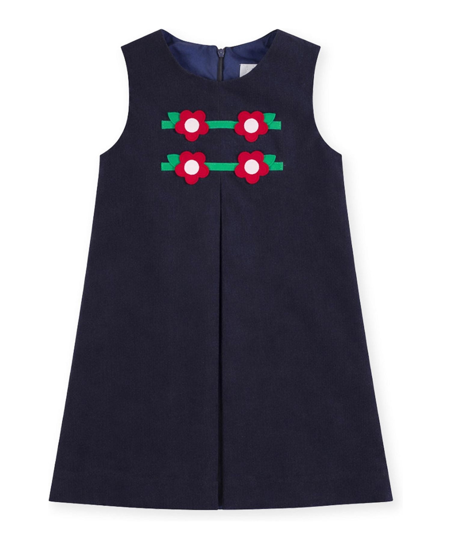 Girl's (4-6X) Corduroy Jumper with Flowers Dresses