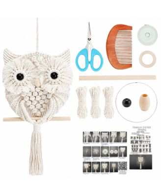 Beginner Friendly Owl Macrame Wall Hanging Diy Kit With Video Tutorial