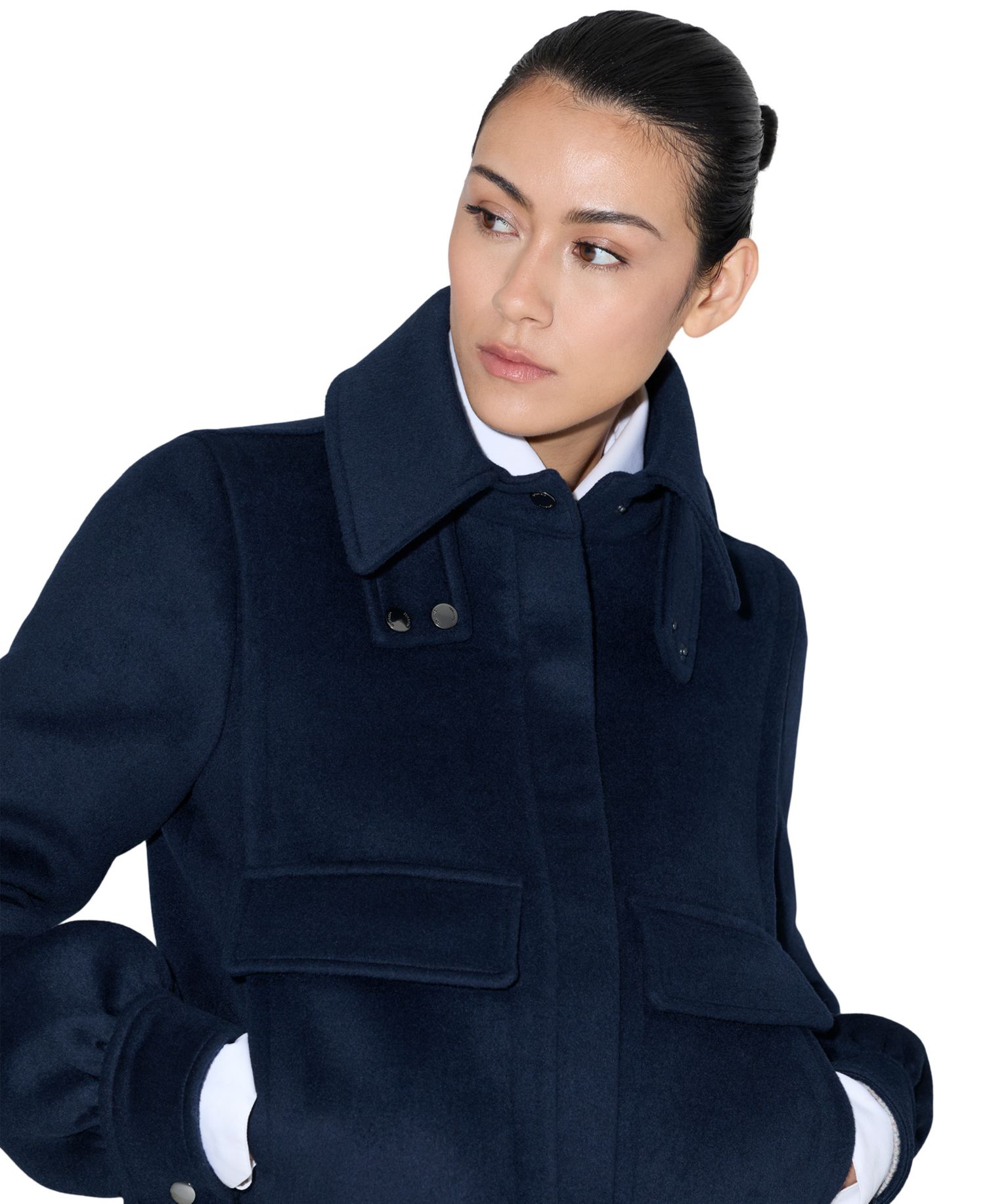 Women's Gene Wool-Blend Bomber Short Coat