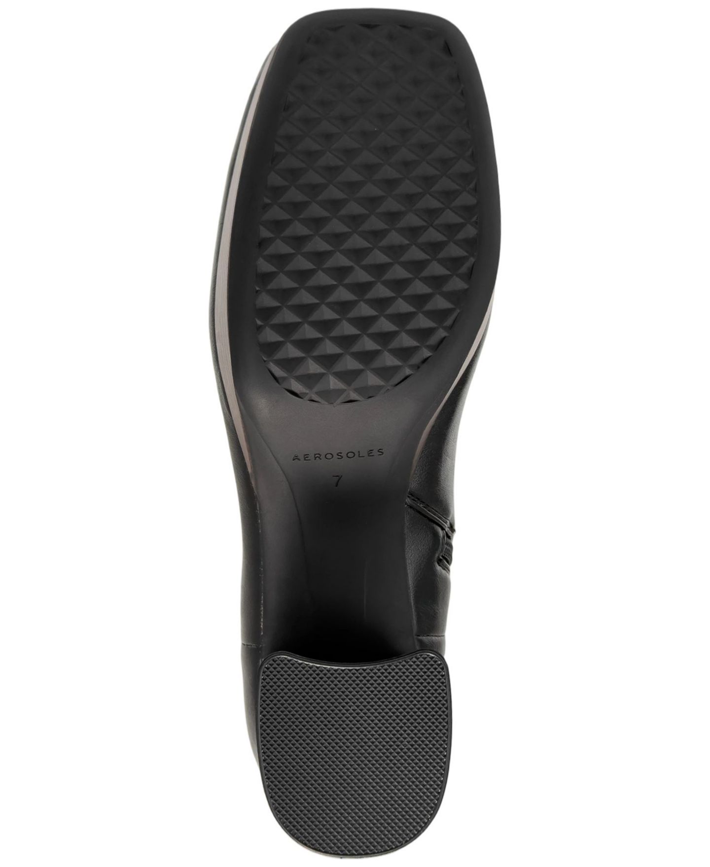 Женские ботинки Aerosoles Sasha Over-the-Knee Square-Toe Platform, цвет: Чёрная искусственная кожа — фото 5