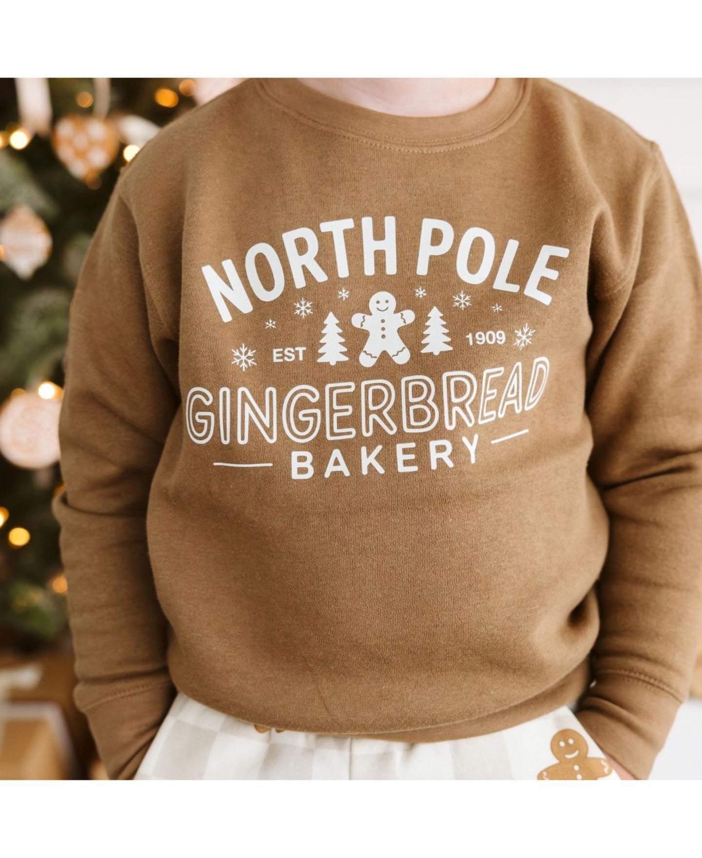 Толстовка Sweet Wink Holiday Crewneck Long-Sleeve для мальчиков-малышей, цвет: Мокко — фото 3