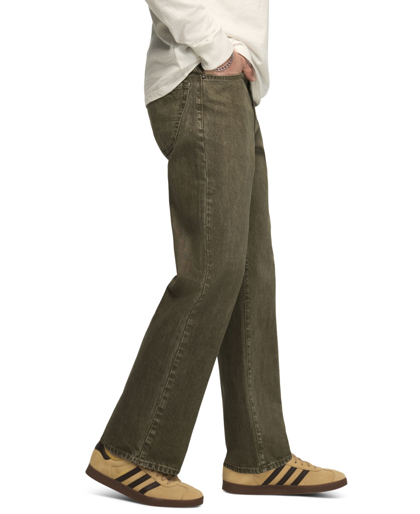 Мужские джинсы Lucky Brand 181 Relaxed-Fit Straight Mid-Rise, цвет: Шалфейный — фото 3