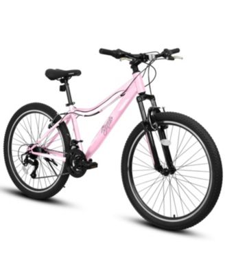 Mountain Bike 26 Inch, High-Density Carbon Steel Frame, 21 Speed, Front Suspension, Dual V-Brakes, 80% Pre-Assembled for Men Women Teens