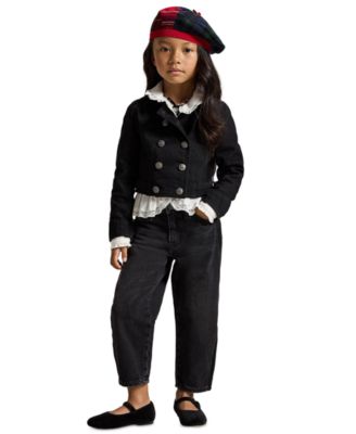Girls' 2T-6 Curved Tapered Denim Jeans