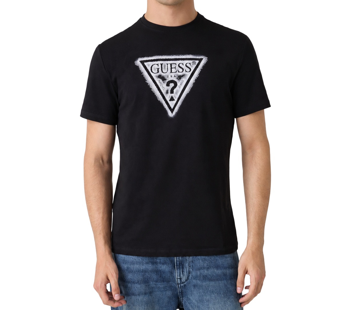 Guess Men's Triangle Spray Graphic T-Shirt