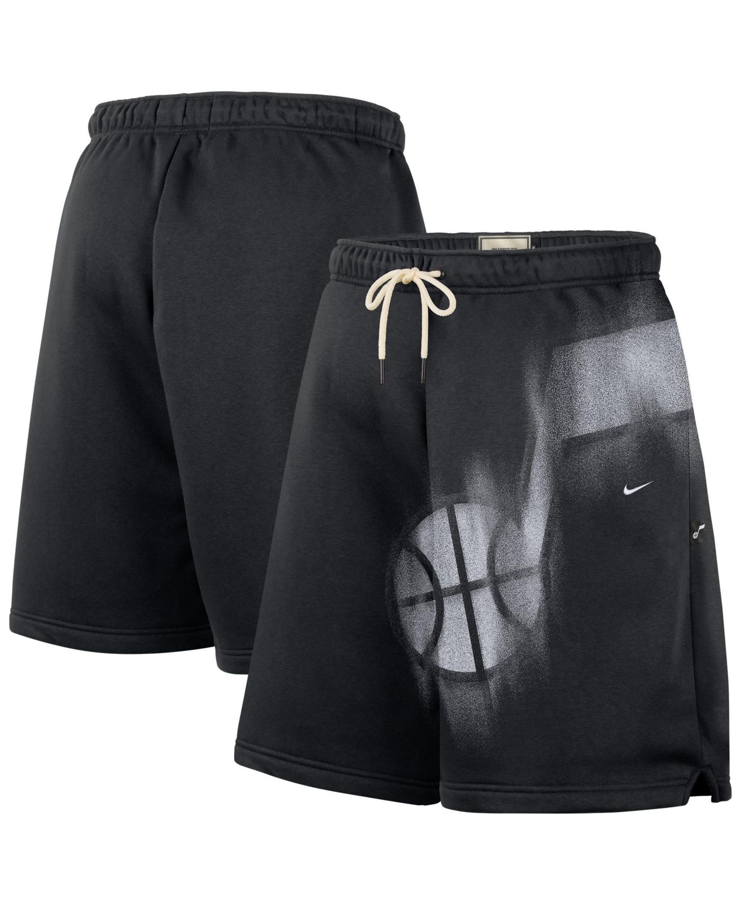 Men's Black Utah Jazz 2026 Standard Issue Practice Icon Fleece Shorts